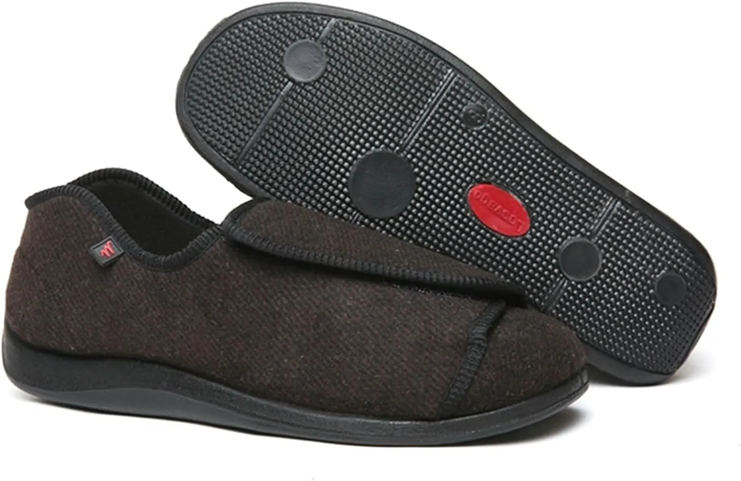 Men's Slippers Comfy Adjustable Memory Foam Wide Indoor Shoes for Diabetic & Swollen Feet