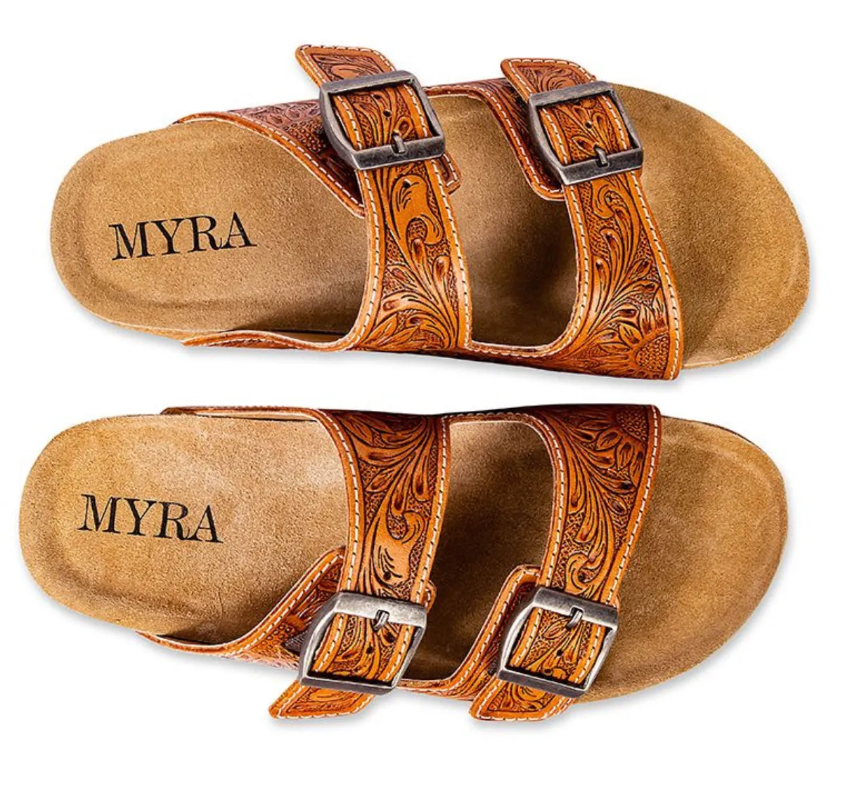 Molly Megan Hand-Tooled Sandals by Myra