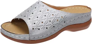 Orthopedic Slides for Women with Arch Support Summer Sandals Comfortable Walking Shoes Lightweight Adjustable Straps Beach Casual Outdoor Recovery Footwear