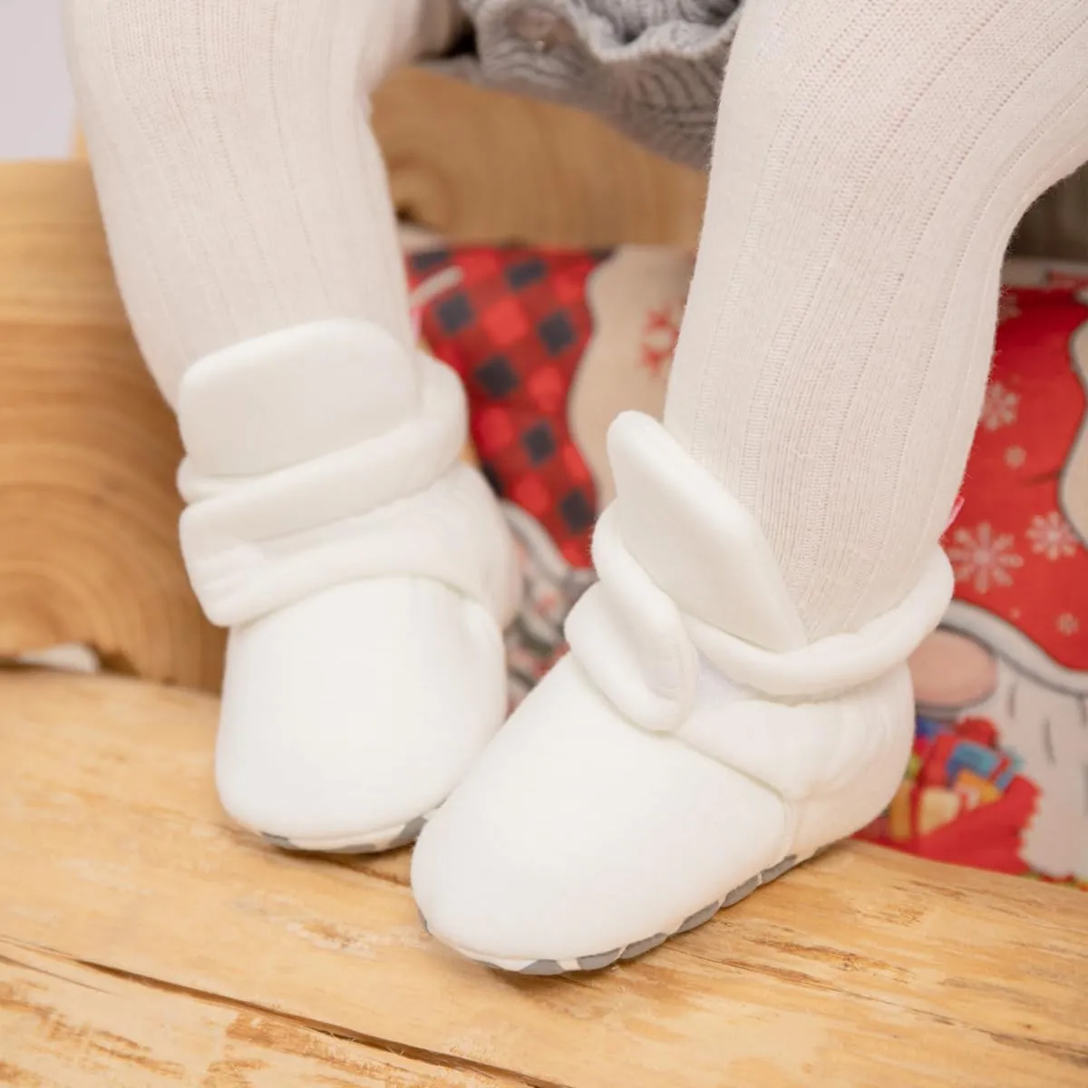 Sawimlgy Newborn Infant Baby Girl Boy Cotton Booties Stay On Sock Slippers Soft Bedroom Shoes Non-Skid Ankle Boots With Grippers Toddler Crib Warm Shoe First Walker Birthday Shower