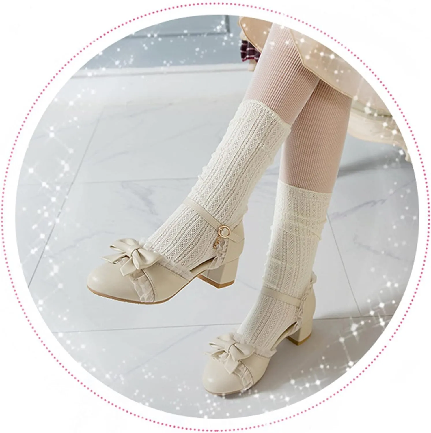 sfdgfhyf Little Girls Soft Sole Sneakers Summer Toddler Dress Bow Tie Pumps Low Heels Flower Party Wedding (Beige, 3 Big Kids)