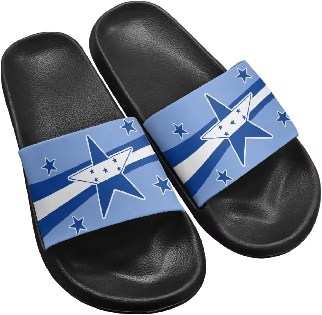 Summer Slide Slippers for Men Women, Lightweight House Sandals Slide Sandal Non-Slip Shower Shoes with Arch Support