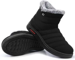 SWQZVT Warm Winter Boots for Women: Fur Lined Snow Booties, Non Slip, Waterproof Insulated, Soft Winter Shoes Comfy Walking Size 5-10.5