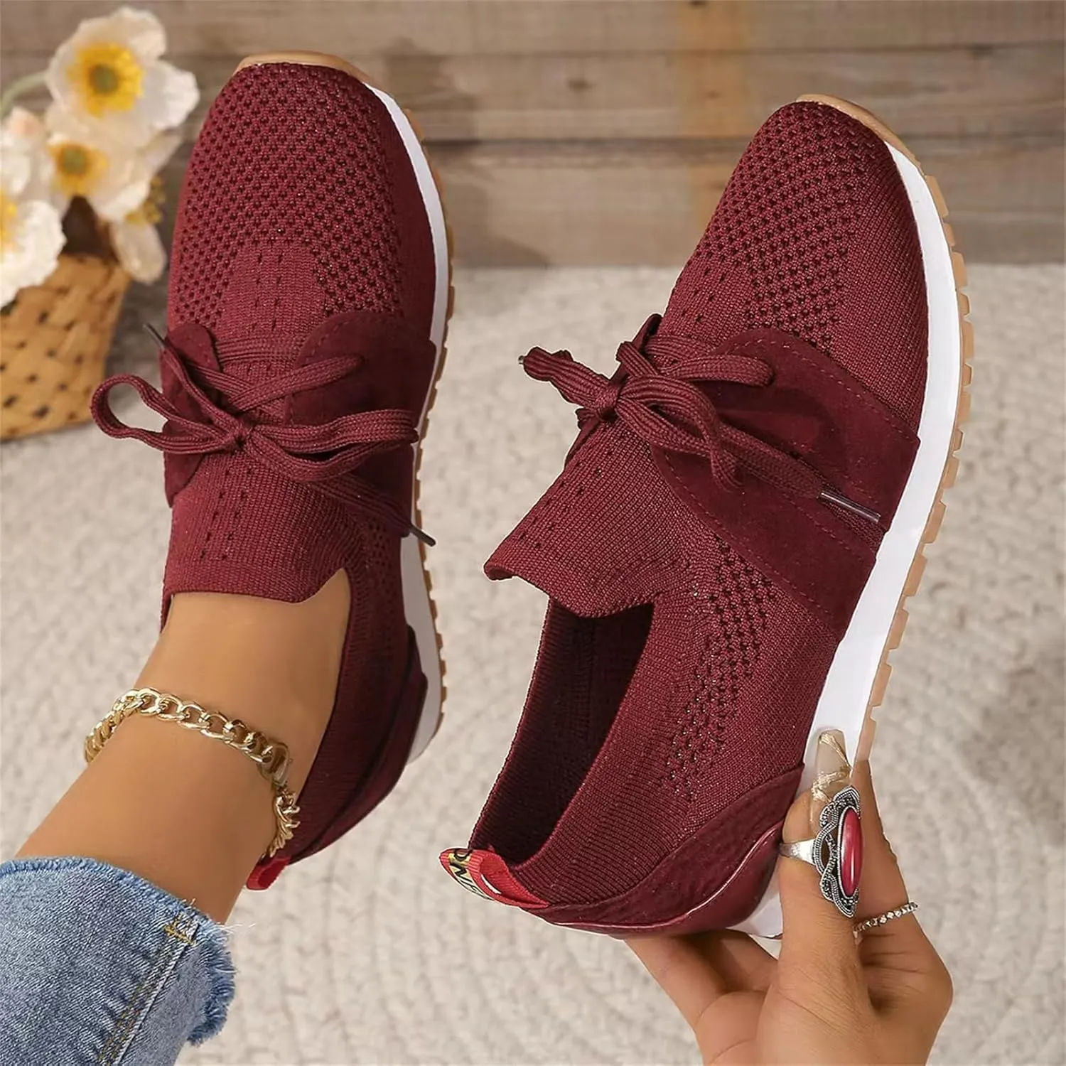 Tennis Shoes Womens Walking Running Gym Workout Shoes Slip On Lightweight Breathable Fashion Athletic Sneakers 2025