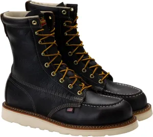 Thorogood American Heritage 8 Steel Toe Work Boots for Men - Full-Grain Leather with Moc Toe, Slip-Resistant Wedge Outsole, and Comfort Insole; EH Rated