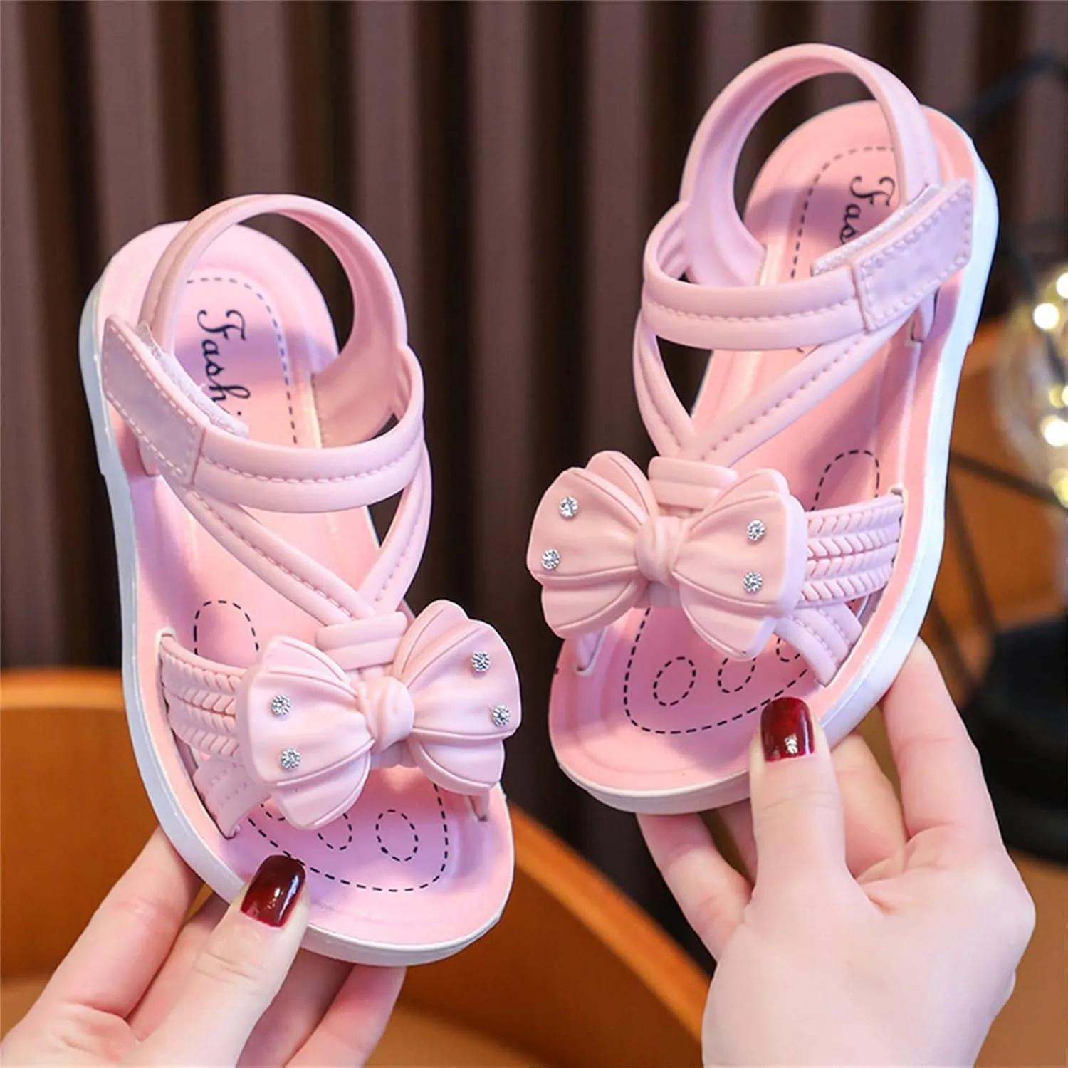 Toddler Girls Open Toe Bow Sandals 2025 Summer Fashion Lightweight Comfortable Soft Sole Baby Princess Dress Shoes