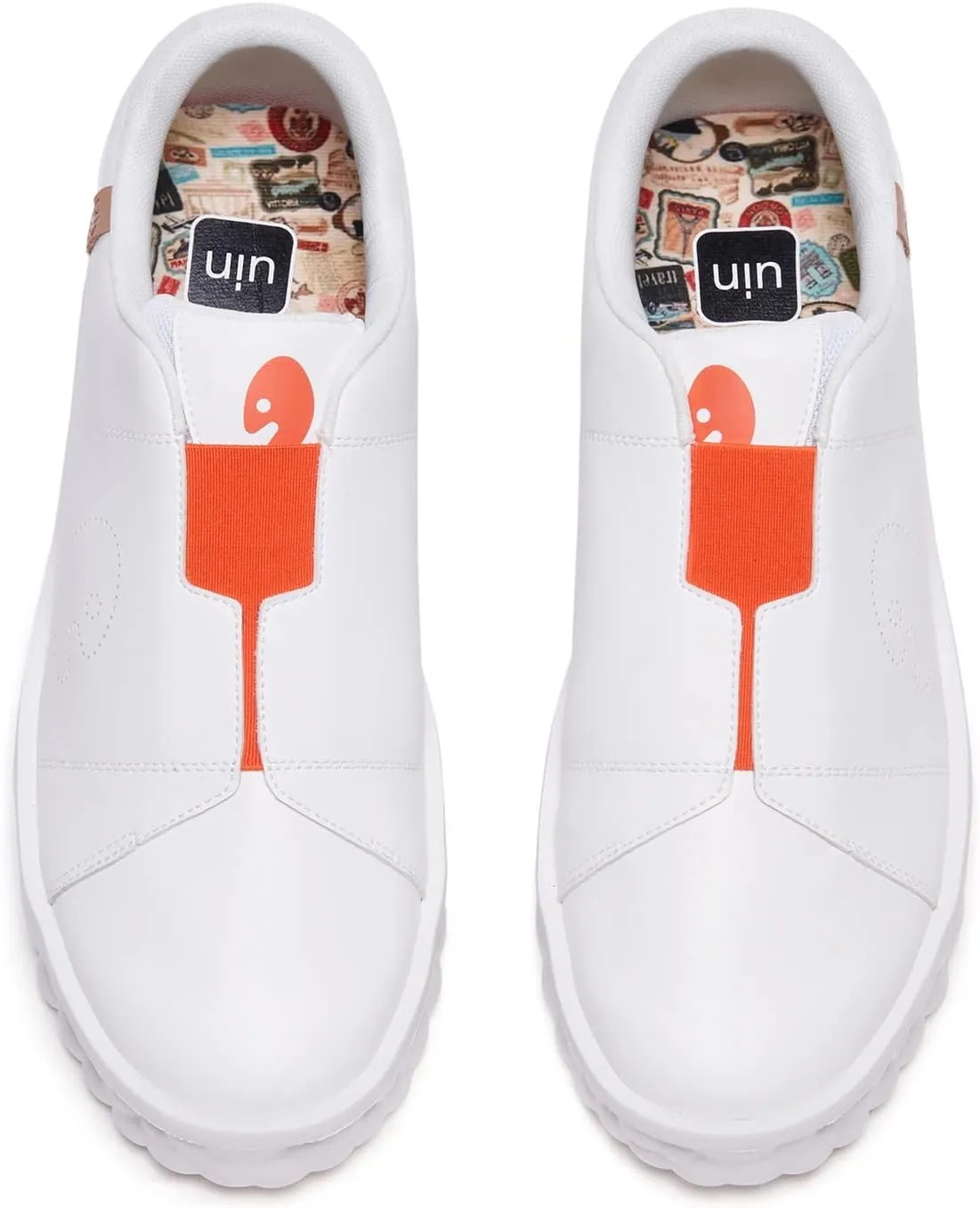 UIN Women's Fashion Sneakers Lightweight Walking Casual Slip Ons Art Painted Athletic Travel Skate Shoes Las Ramblas