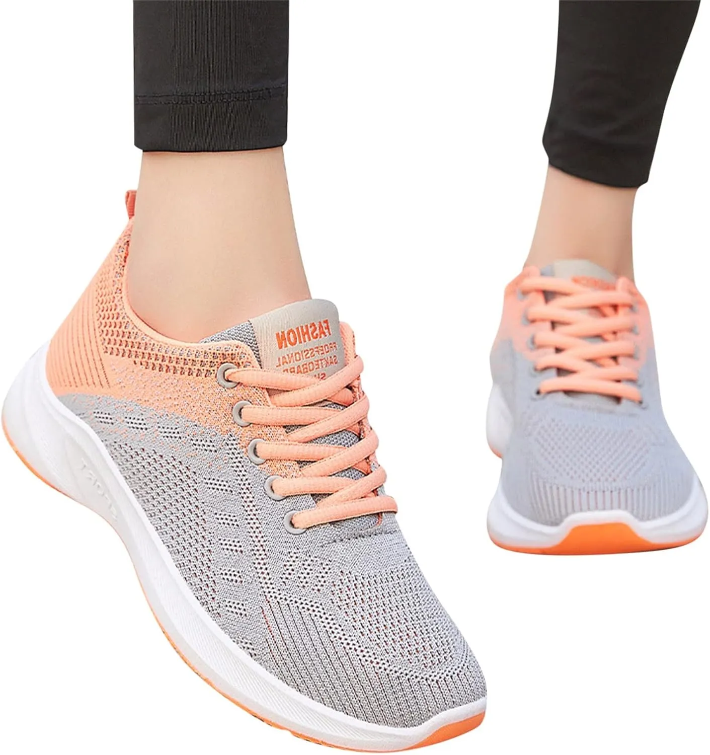 Walking Sneakers for Women Colorblock Mesh Lace Up Shoes Lightweigh Breathable Running Walking Workout Tennis Shoes