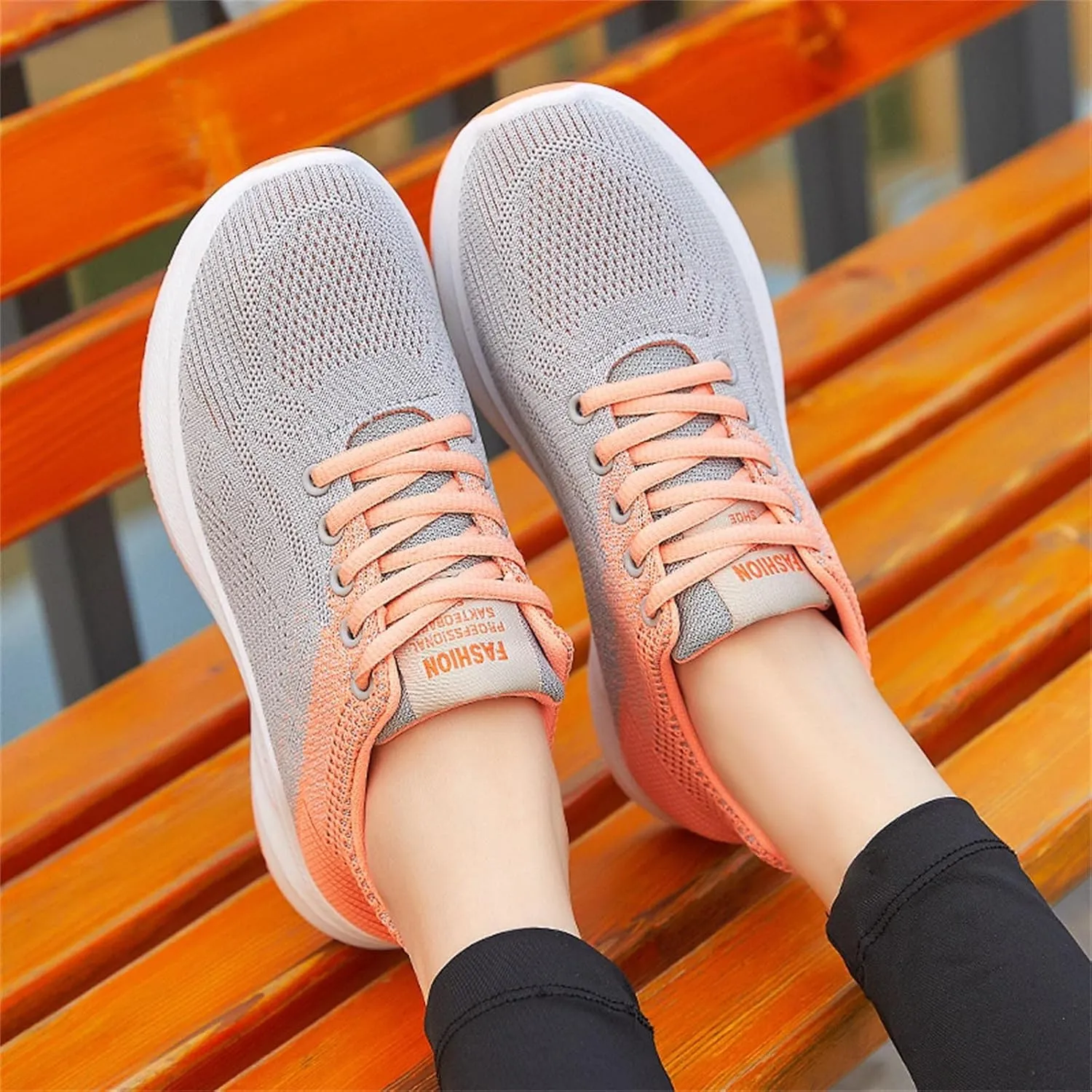 Walking Sneakers for Women Colorblock Mesh Lace Up Shoes Lightweigh Breathable Running Walking Workout Tennis Shoes