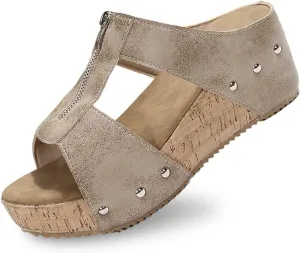Wedge Sandals for Women Closed Toe Comfortable Dressy Shoes Summer: Summer Beach Bohemia Ankle Strap Causal Outdoor Vintage Casual Hollow Out Orthopedic Comfy Gladiator Platform Sandals