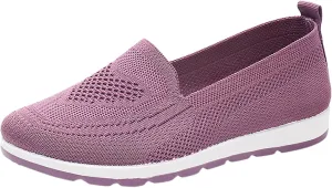 Women Breathable Mesh Slip On Shoes Casual Comfortable Walking Sneakers Lightweight Flats Non Slip Loafers