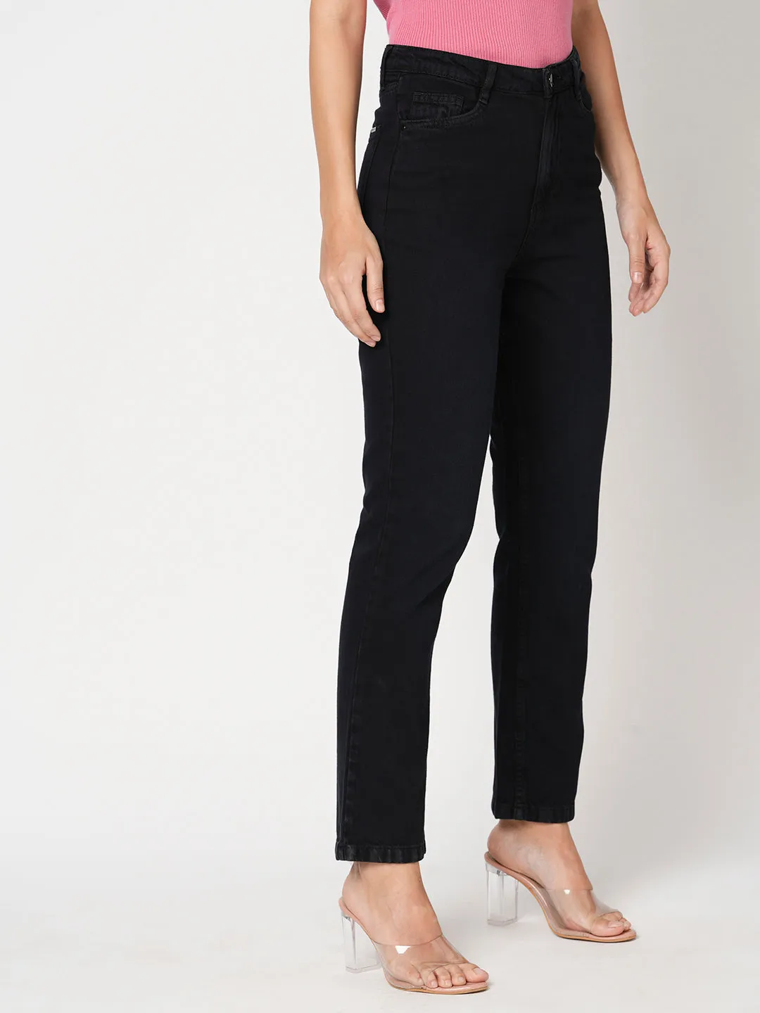 Women High-Rise Relaxed Straight Fit Jeans