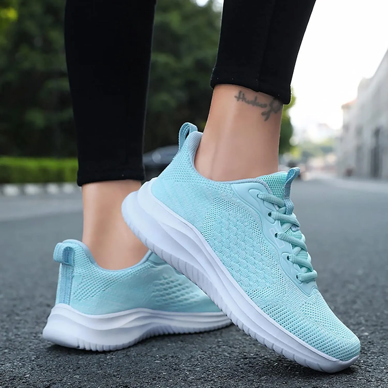 Women Running Shoes Womens Walking Shoes Breathable Lightweight Tennis Shoes Casual Non Slip Workout Sneakers