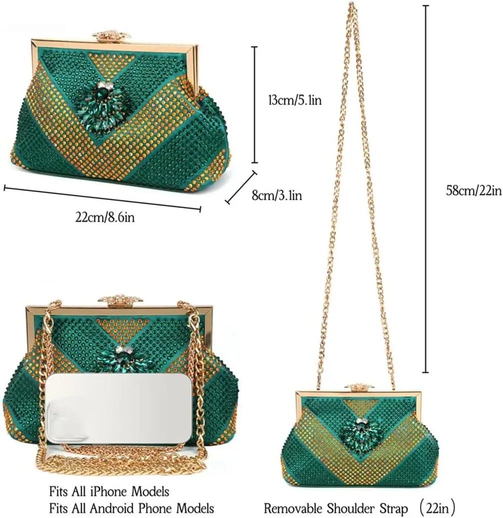 Women Shoes and Bag Set African Stones Pumps with Handbag Thin Heels High Elegant Crystal Decoration Basic Pump