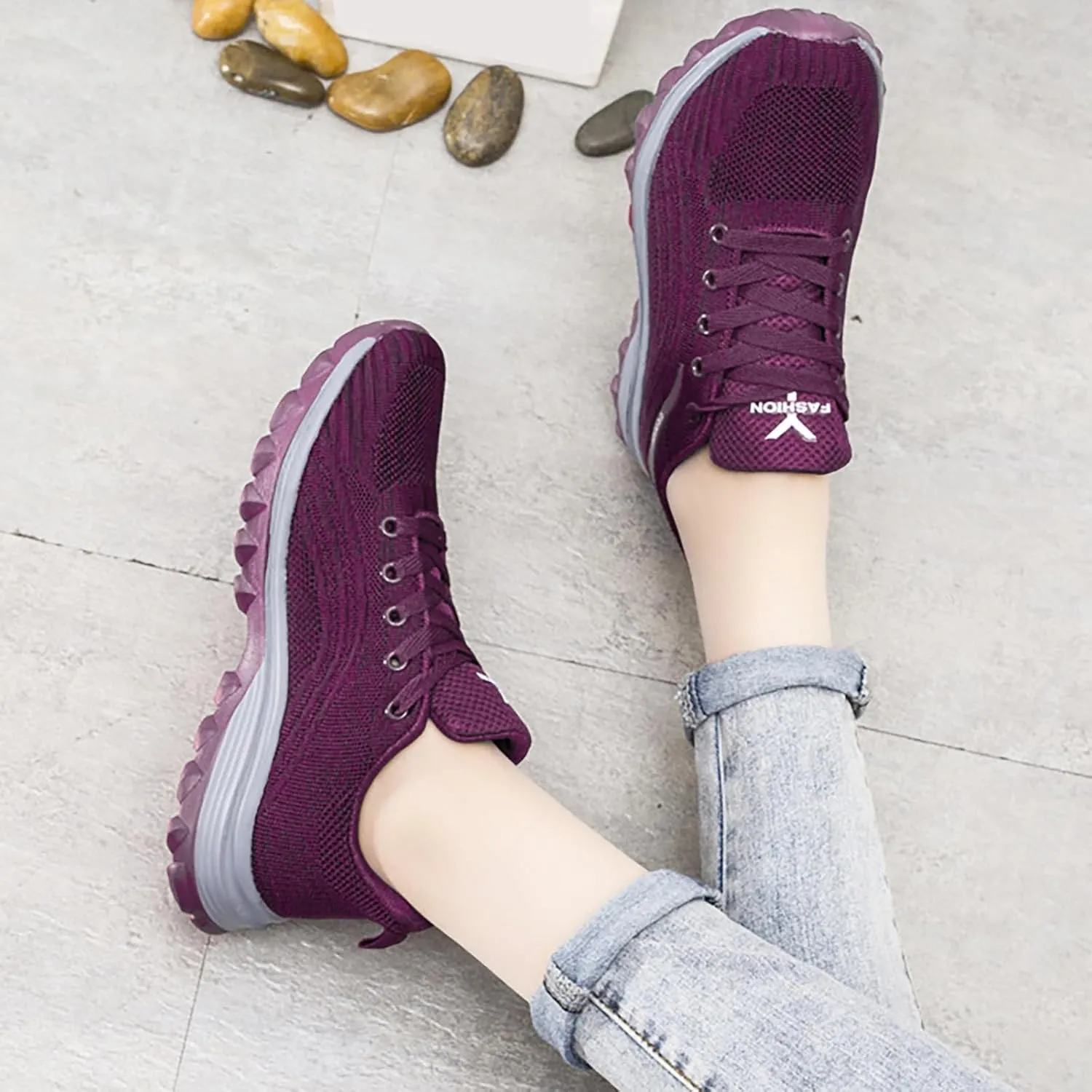 Women Walking Tennis Shoes Breathable Non Slip Athletic Gym Workout Sneakers for Women Lightweight Running Shoes