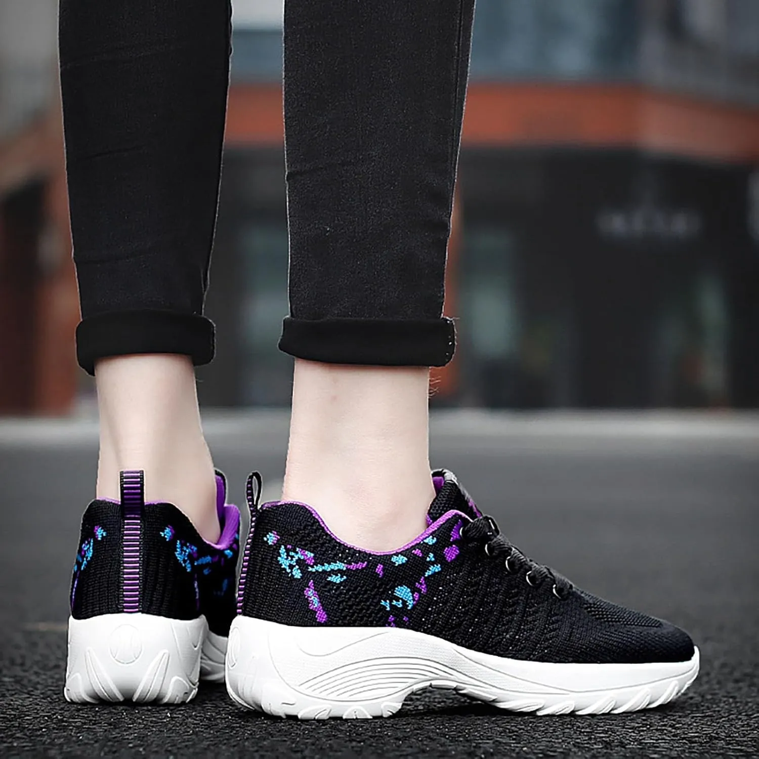 Womens Athletic Walking Shoes Women's Running Tennis Shoes Comfortable Non Slip Breathable Workout Sports Sneakers