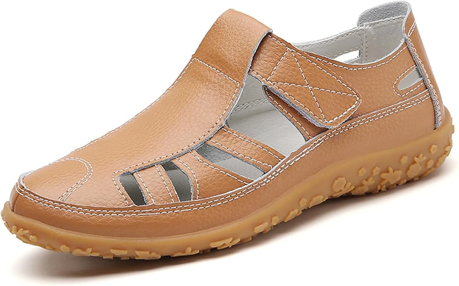 Womens Gladiator Sandals Comfortable Hollow Out Fisherman Sandals Slip On Wedges Summer Beach Shoes Closed Toe Casual Lightweight Ankle Strap Soft Shoes
