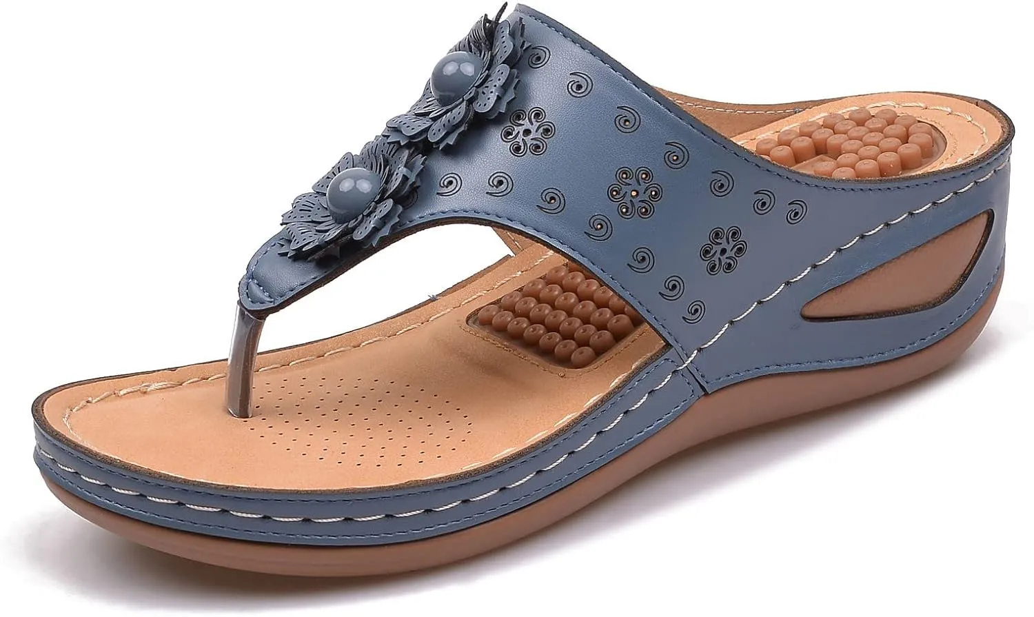 Womens Recovery Sandals with Orthotic Arch Support Comfortable Walking Slides Thick Cushion Footwear for Plantar Fasciitis Summer Outdoor Use