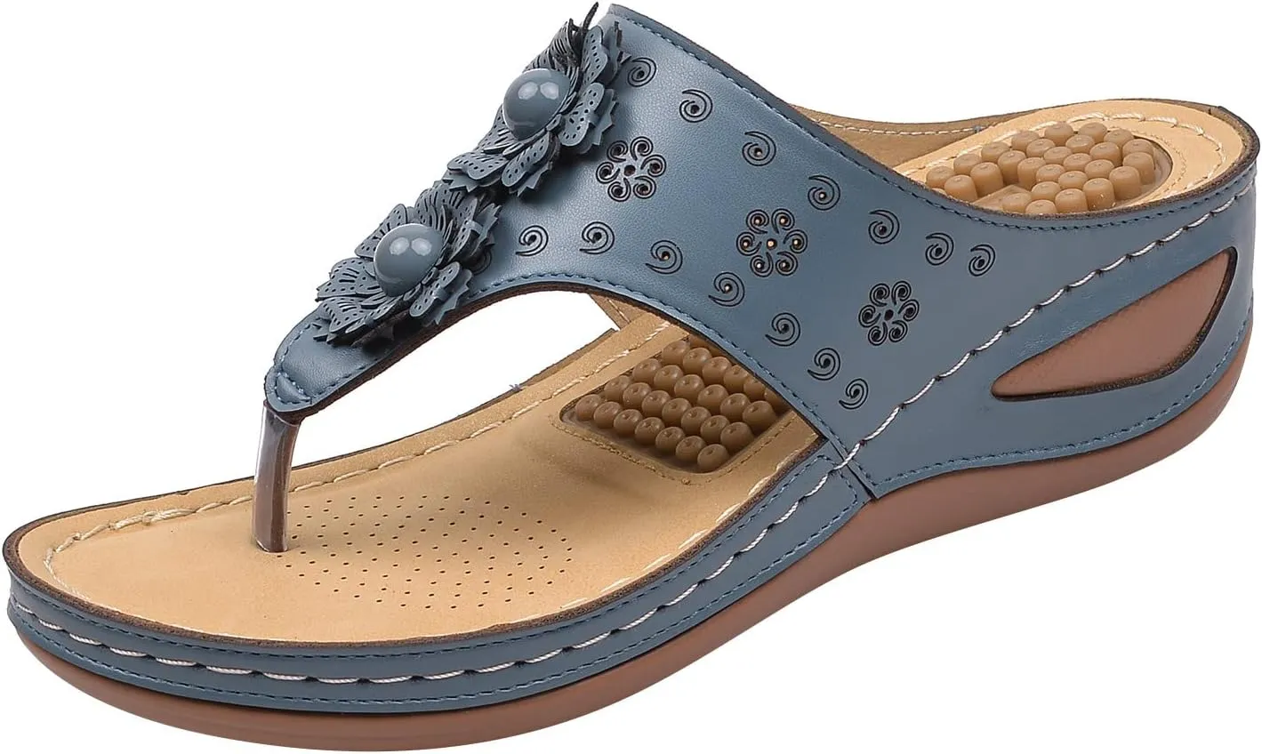Womens Recovery Sandals with Orthotic Arch Support Comfortable Walking Slides Thick Cushion Footwear for Plantar Fasciitis Summer Outdoor Use