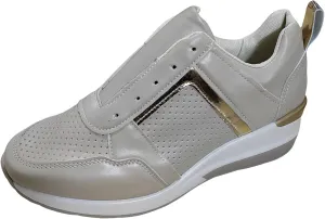 Women's Running Walking Tennis Shoes Thick Sole Casual Comfortable Non Slip Breathable Leather Shoes Sneakers