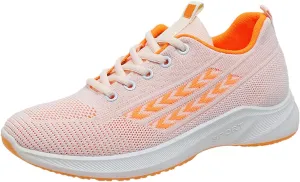 Women's Shoes Sneakers Lace Up Knit Mesh Sport Shoes Breathable Lightweight Casual Walking Workout Training Shoes