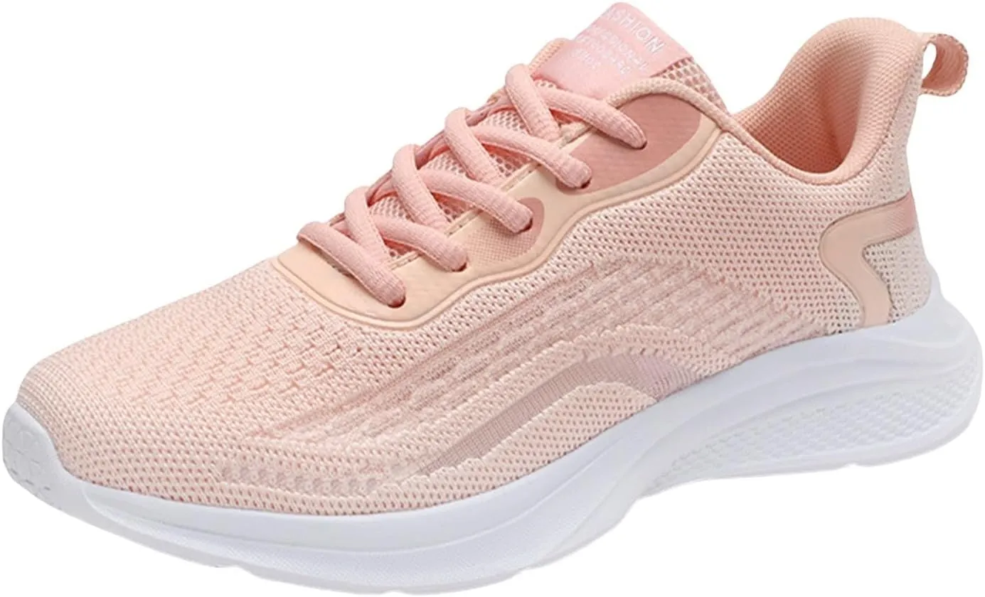 Women's Shoes Sneakers Lace Up Thick Sole Athletic Shoes Breathable Mesh Sneakers Causal Running Walking Tennis Shoes