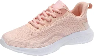 Women's Shoes Sneakers Lace Up Thick Sole Athletic Shoes Breathable Mesh Sneakers Causal Running Walking Tennis Shoes