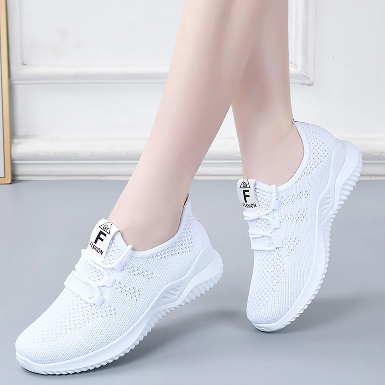 Womens Slip On Walking Shoes Non Slip Running Shoes Breathable Workout Lightweight Sneakers Sports Shoes for Woman