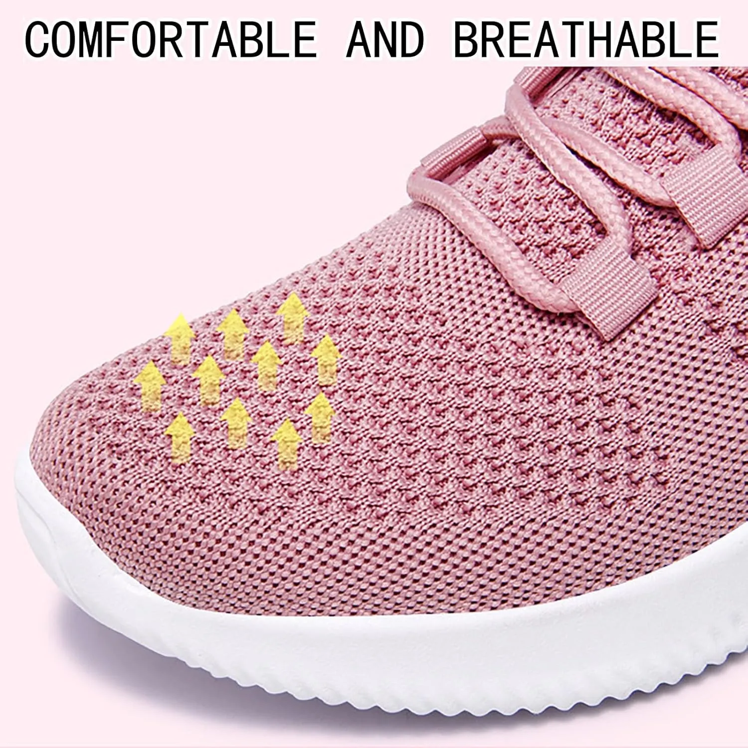Womens Slip On Walking Shoes Non Slip Running Shoes Breathable Workout Lightweight Sneakers Sports Shoes for Woman