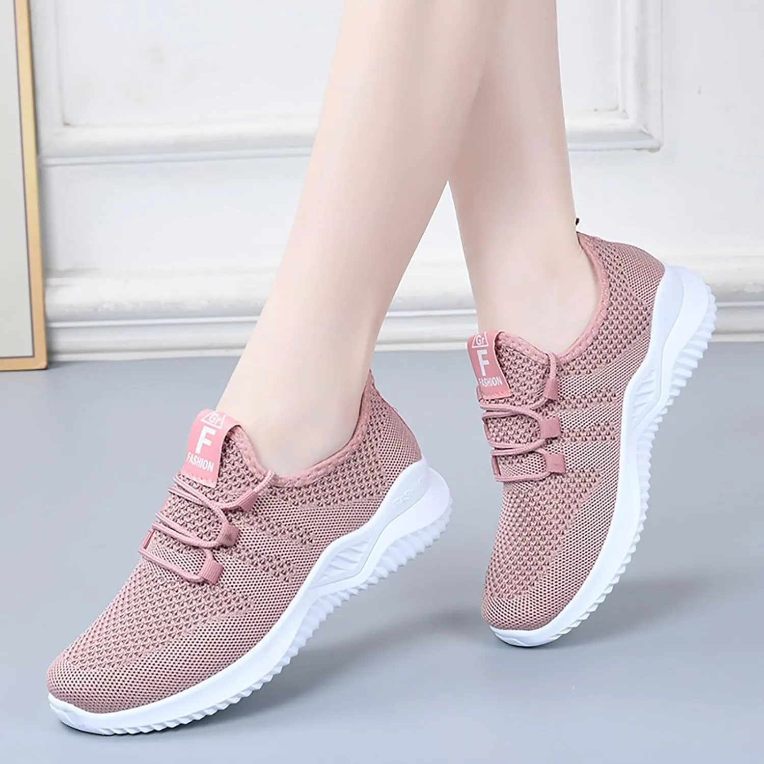 Womens Slip On Walking Shoes Non Slip Running Shoes Breathable Workout Lightweight Sneakers Sports Shoes for Woman