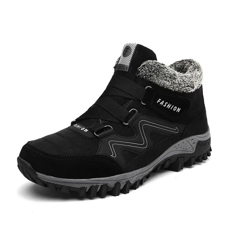 Women's winter thermal villi leather platform fashion high top boots 2022